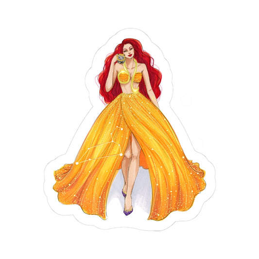 Leo  |  Zodiac Fashion Illustration (Sticker)