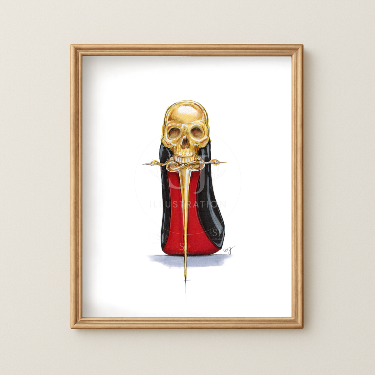 A Stiletto Stiletto  |  Shoe Fashion Illustration (ART PRINT)