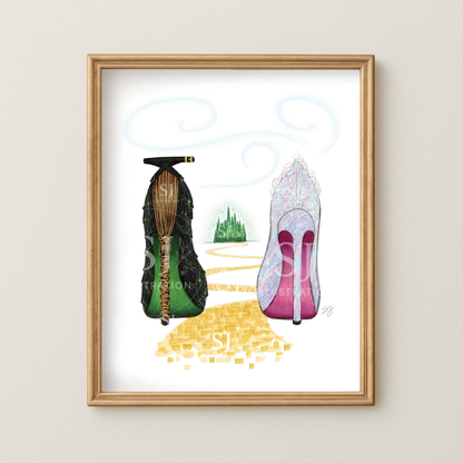 A Wickedly Good Pair  |  Musical Inspired Stiletto Illustration (ART PRINT)