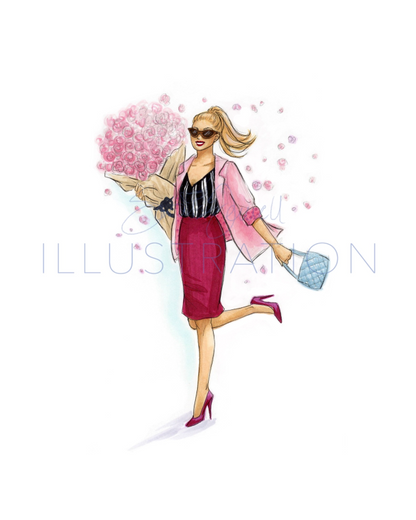 Bouquet Kind of Day | Casual Fashion Illustration (PRINT)