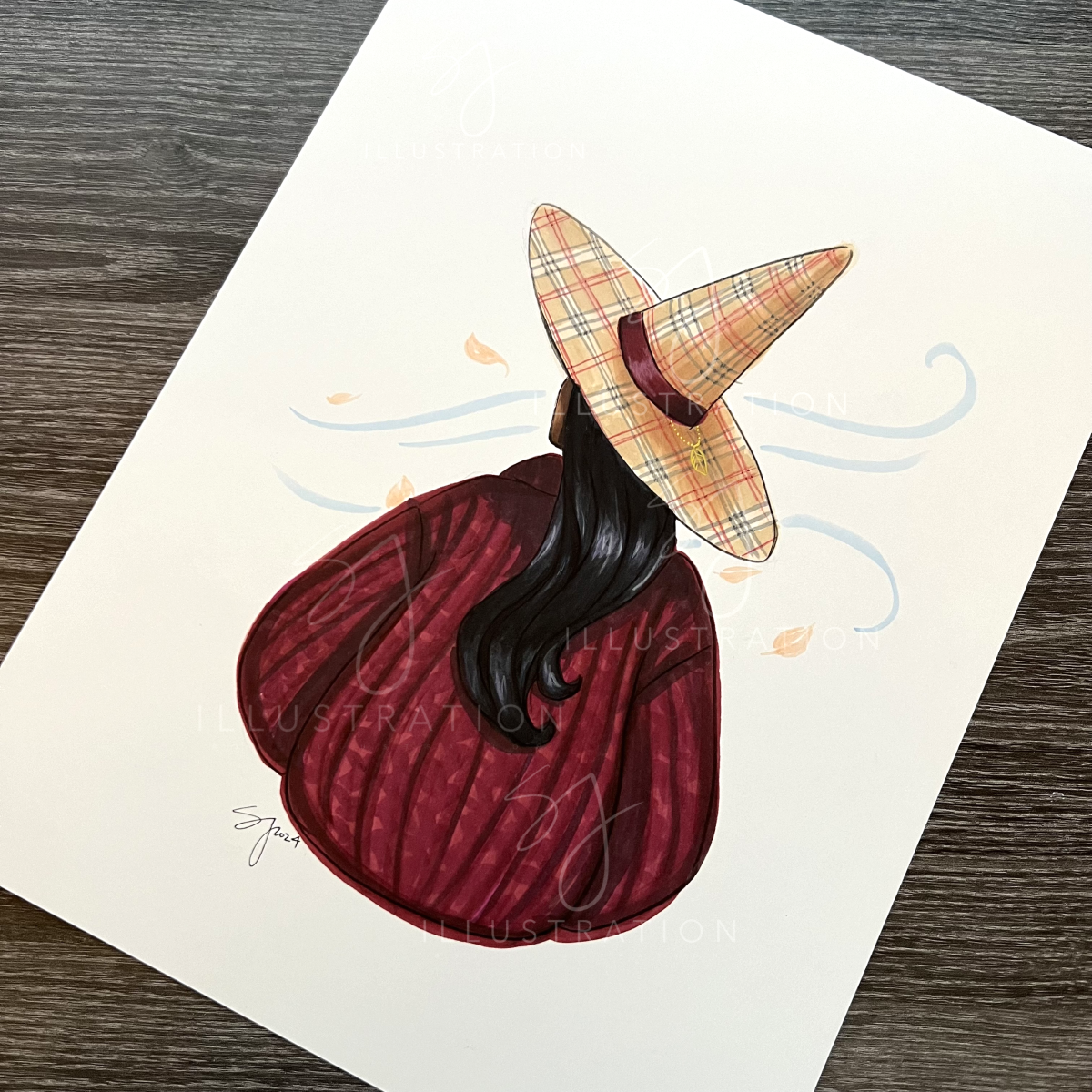 Cozy Witch Series: Brrrberry  |  Fun Fashion Illustration (ORIGINAL)