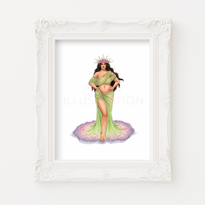 C-elebrating Motherhood | Inclusive Fashion Illustration (EMBELLISHED PRINT)