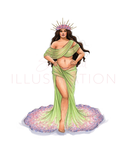 C-elebrating Motherhood | Inclusive Fashion Illustration (PRINT)