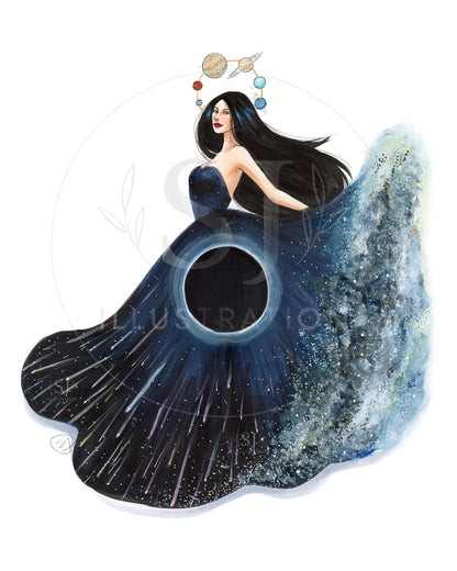 Celestial Events  |  Cosmic Fashion Illustration (PRINT)