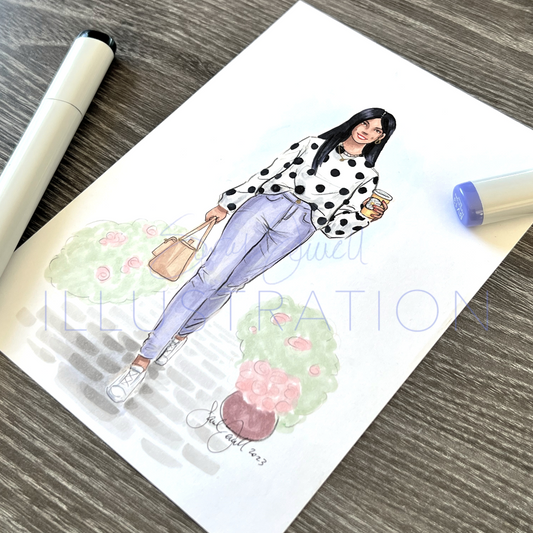 Dottie |  Casual Fashion Illustration (ORIGINAL)