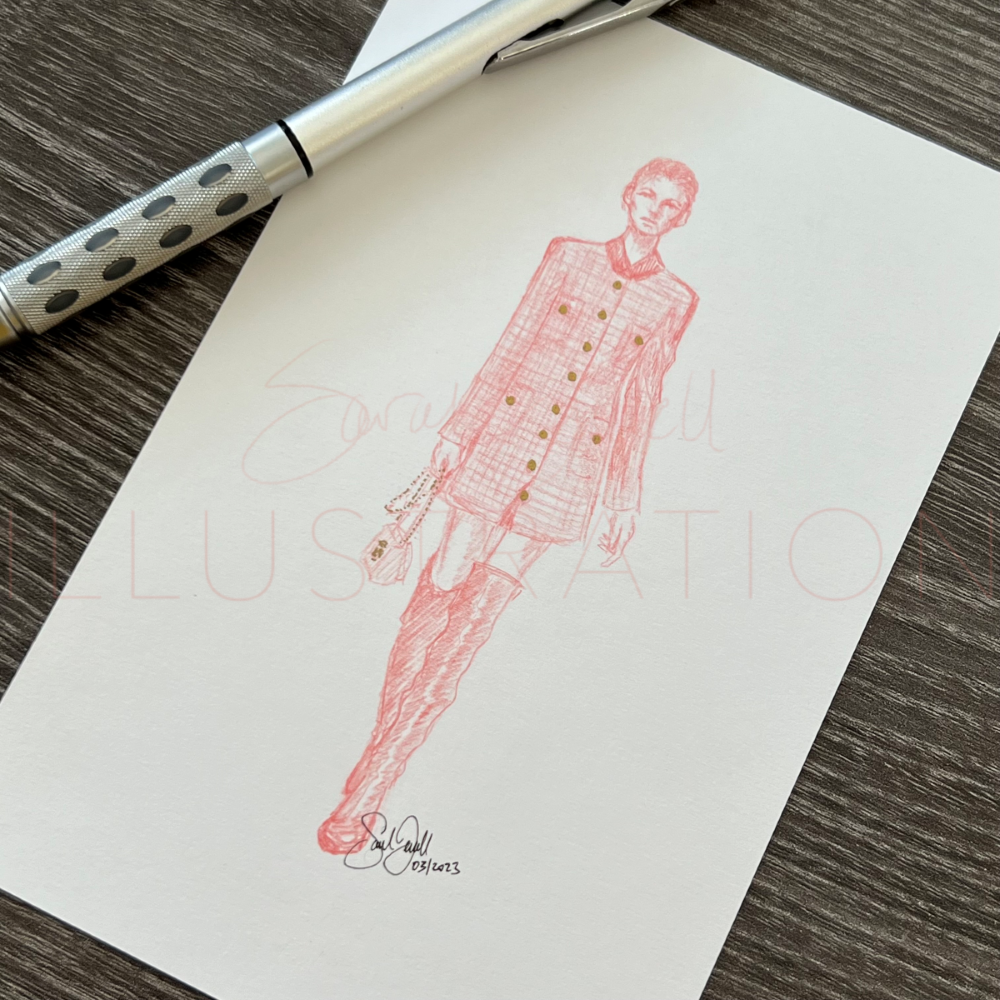 Runway Look Sketch  |  Fashion Illustration (ORIGINAL)