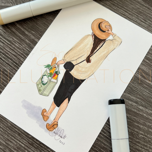 Farmer's Market Day  |  Casual Fashion Illustration (ORIGINAL)