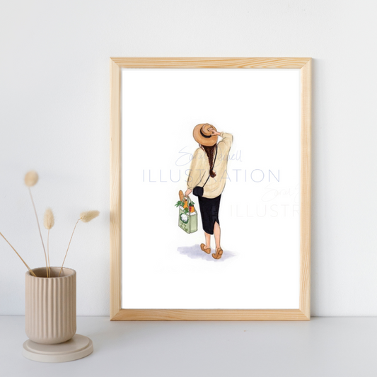 Farmer's Market Day | Casual Fashion Illustration (PRINT)