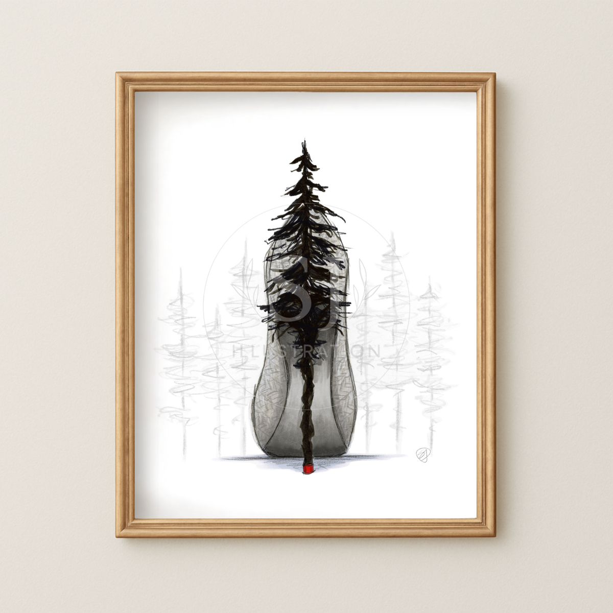 Footsteps Through Folklore  |  Album-Inspired Stiletto Fashion Illustration (ART PRINT)