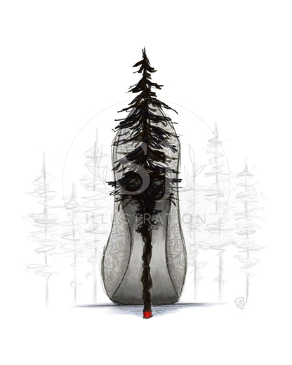 Footsteps Through Folklore  |  Album-Inspired Stiletto Fashion Illustration (ART PRINT)