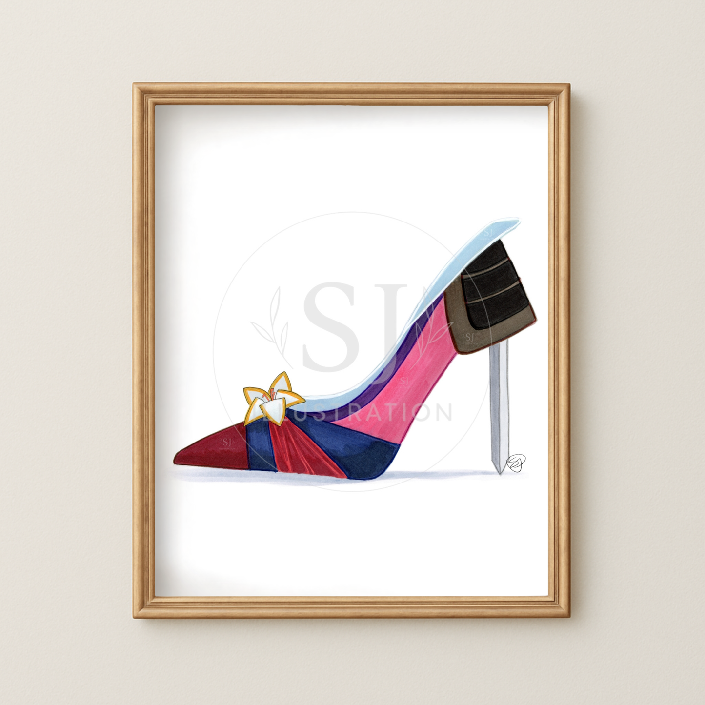 Getting Down to Business  |  Character Inspired Stiletto Fashion Illustration (PRINT)