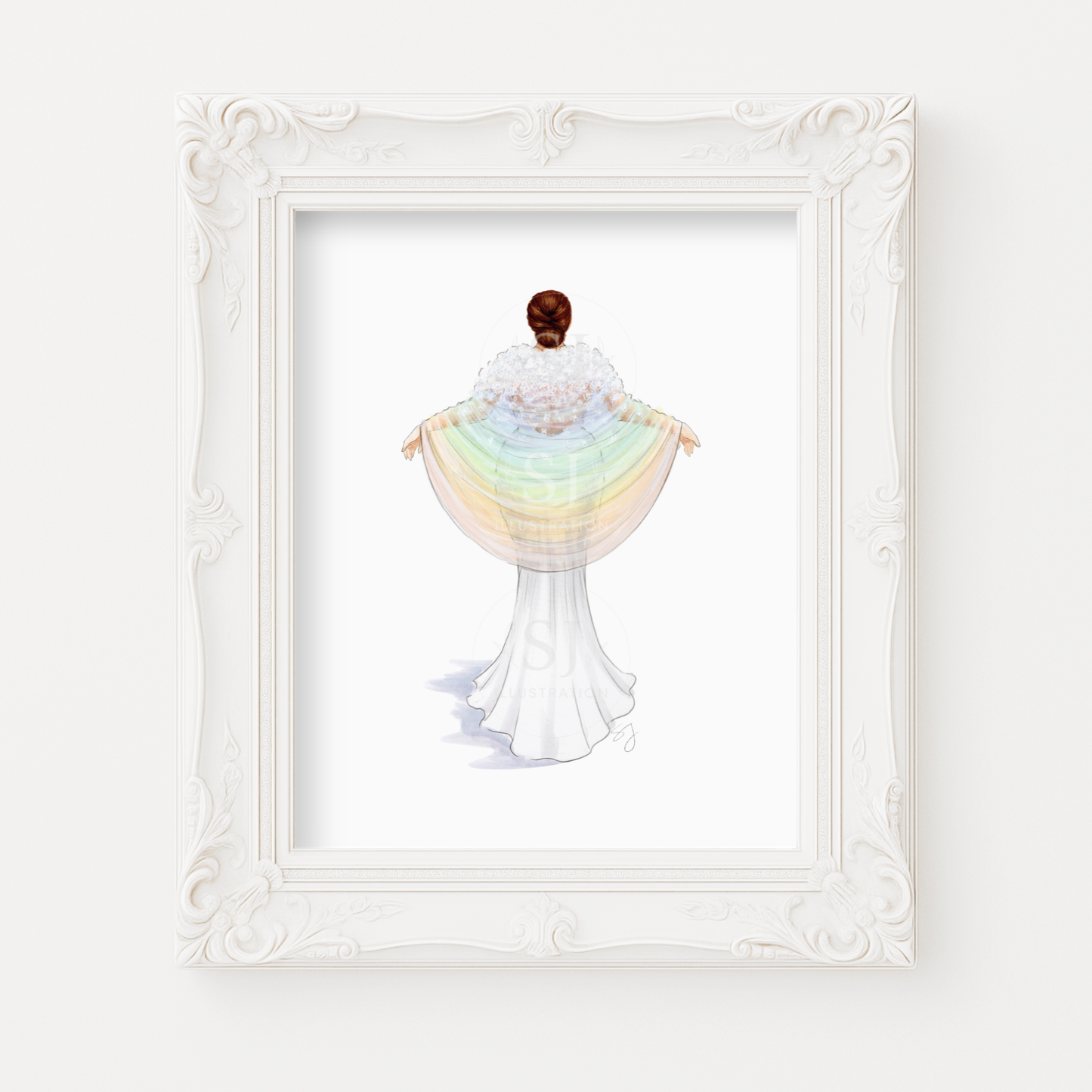 I'll Be Your Rainbow  |  Bridal Fashion Illustration (ART PRINT)