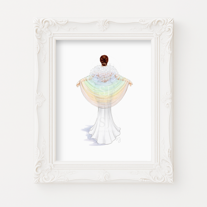 I'll Be Your Rainbow  |  Bridal Fashion Illustration (ART PRINT)