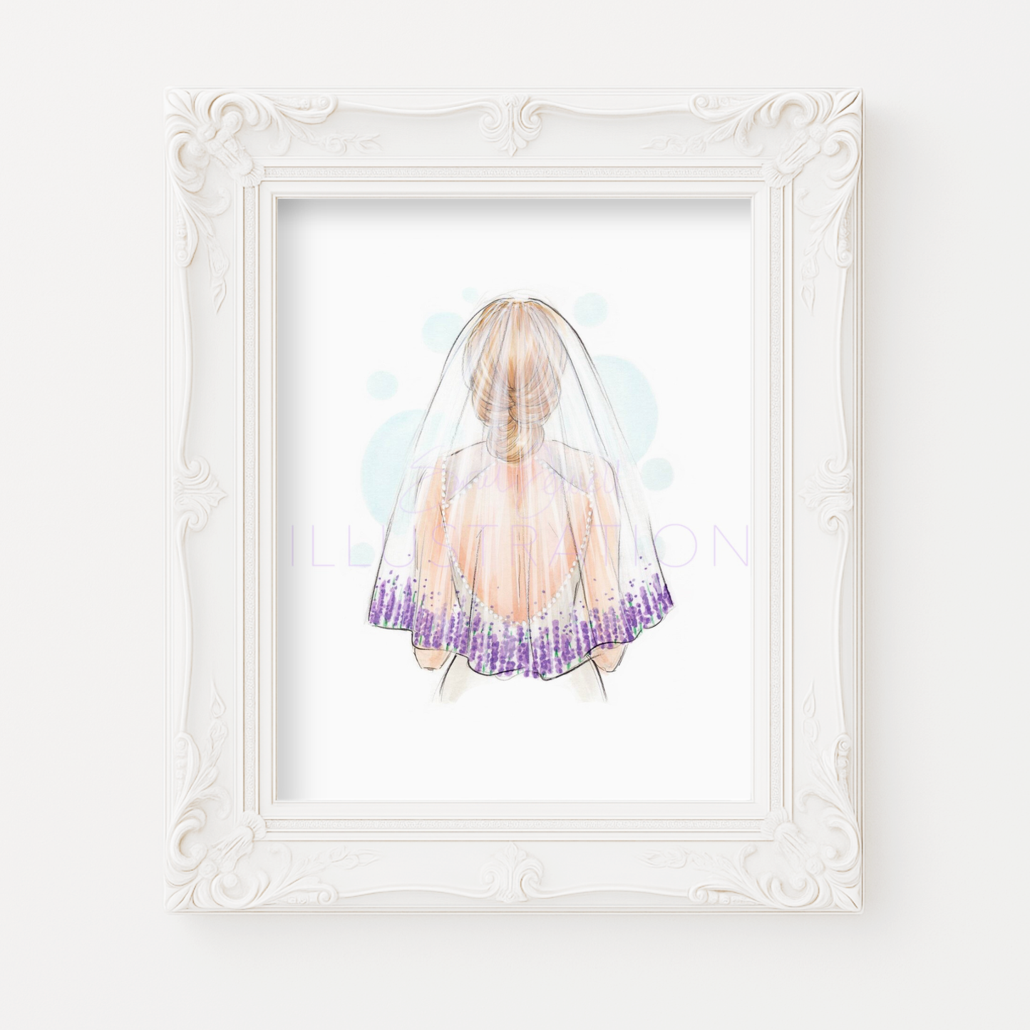Lavender Veil | Bridal Fashion Illustration (ART PRINT)