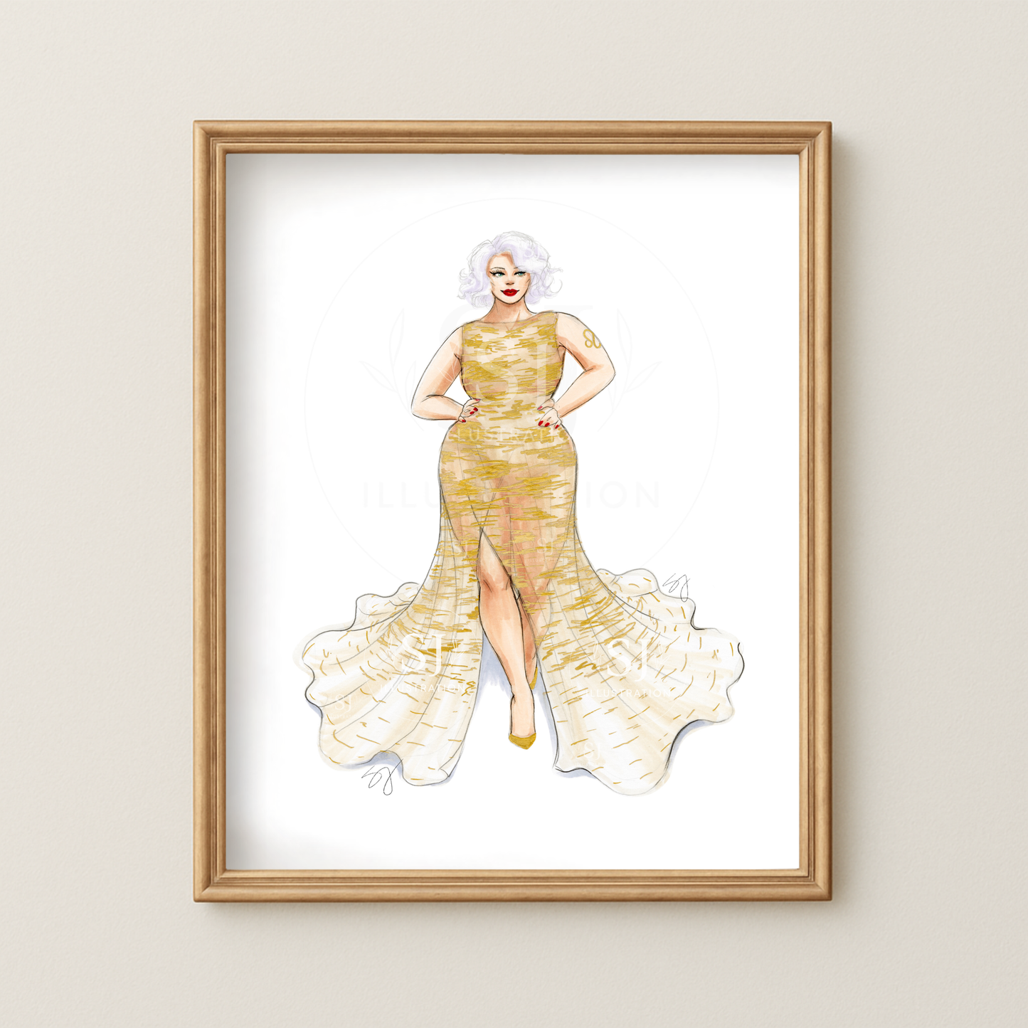 Leo (series 2)  |  Zodiac Fashion Illustration (ART PRINT)