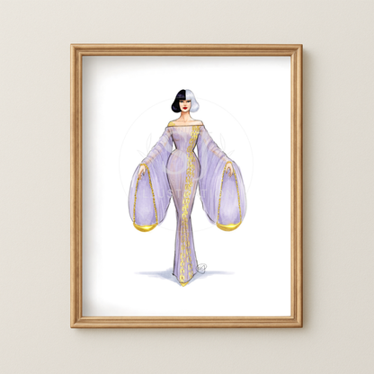 Libra (series 2)  |  Zodiac Fashion Illustration (ART PRINT)