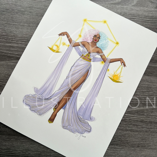 Libra  |  Zodiac Series Illustration (ORIGINAL)