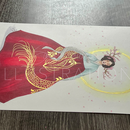 Lunar New Year Hanbok (Dragon) | Fashion Illustration (ORIGINAL)