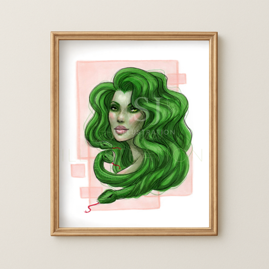 Medusa v.1  |  Fantasy & Myth Illustration (ART PRINT)