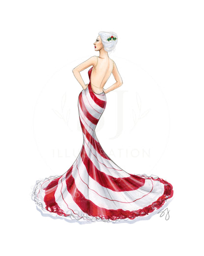 Peppermint Patty  |  Holiday Fashion Illustration (ART PRINT)
