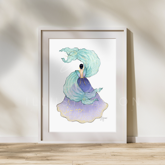 Pisces  |  Zodiac Fashion Illustration (PRINT)