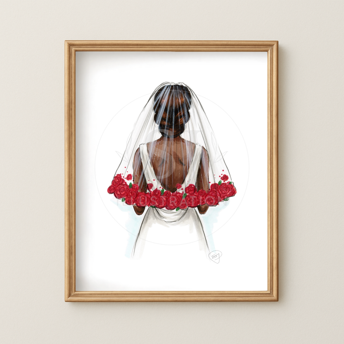 Rose Veil  |  Bridal Fashion Illustration (ART PRINT)