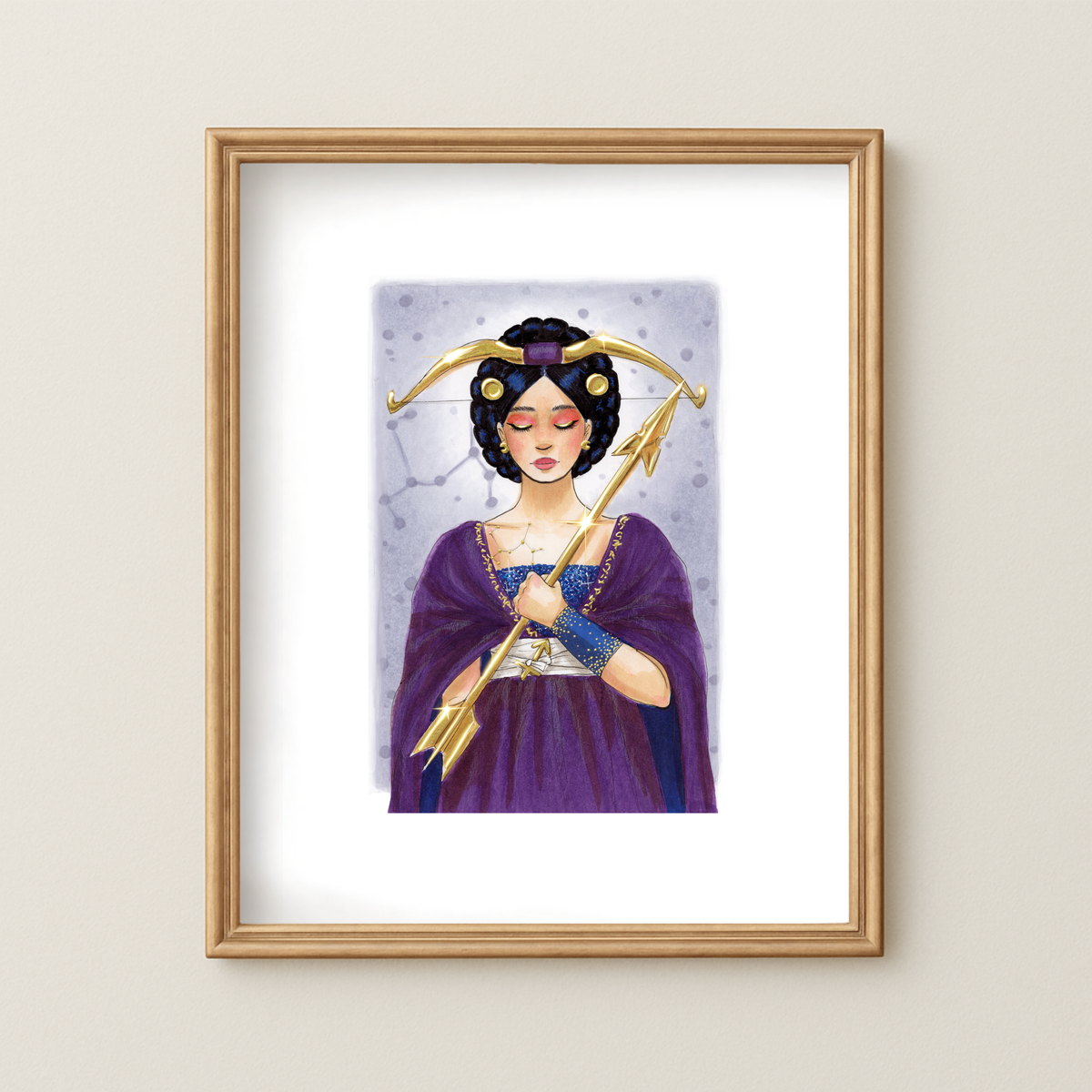 Sagittarius  |  Zodiac Fashion Illustration (ART PRINT)