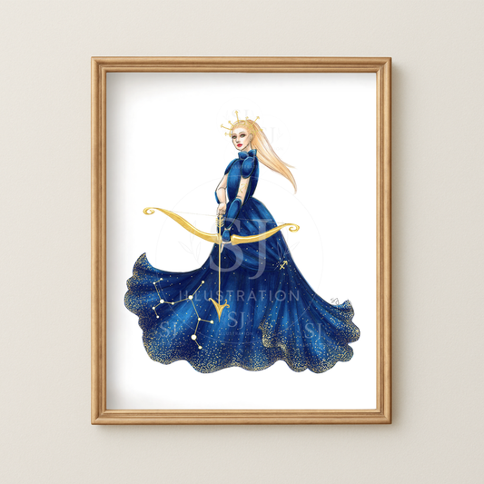 Sagittarius (series 1)  | Zodiac Series Illustration (PRINT)