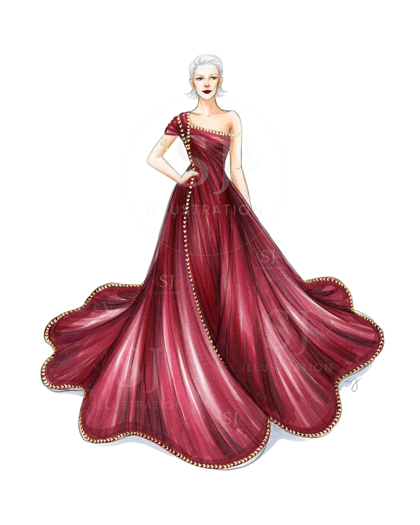 Scorpio (series 2)  |  Zodiac Fashion Illustration (ART PRINT)