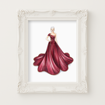 Scorpio (series 2)  |  Zodiac Fashion Illustration (ART PRINT)