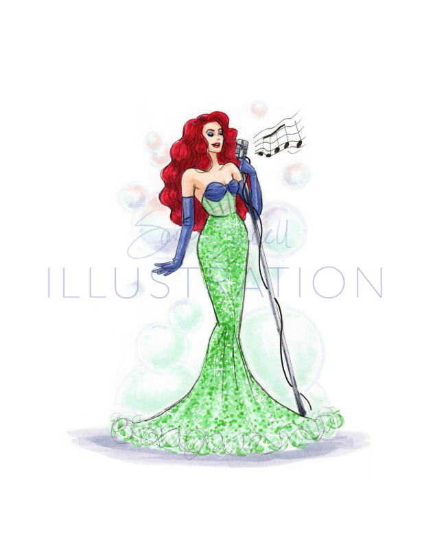 Siren's Song | Fairytale Fashion Illustration (PRINT)