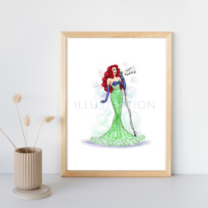 Siren's Song | Fairytale Fashion Illustration (PRINT)