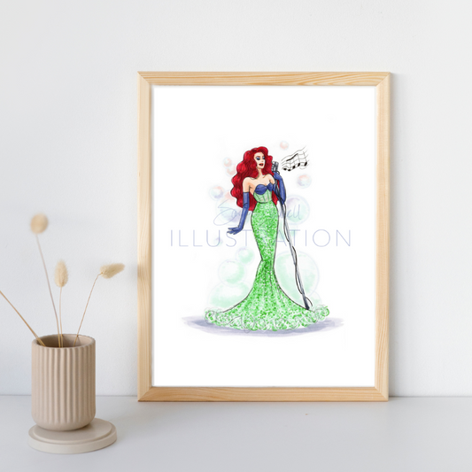 Siren's Song | Fairytale Fashion Illustration (PRINT)