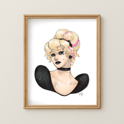 Spookarella  |  Halloween Fairytale Illustration (EMBELLISHED PRINT)