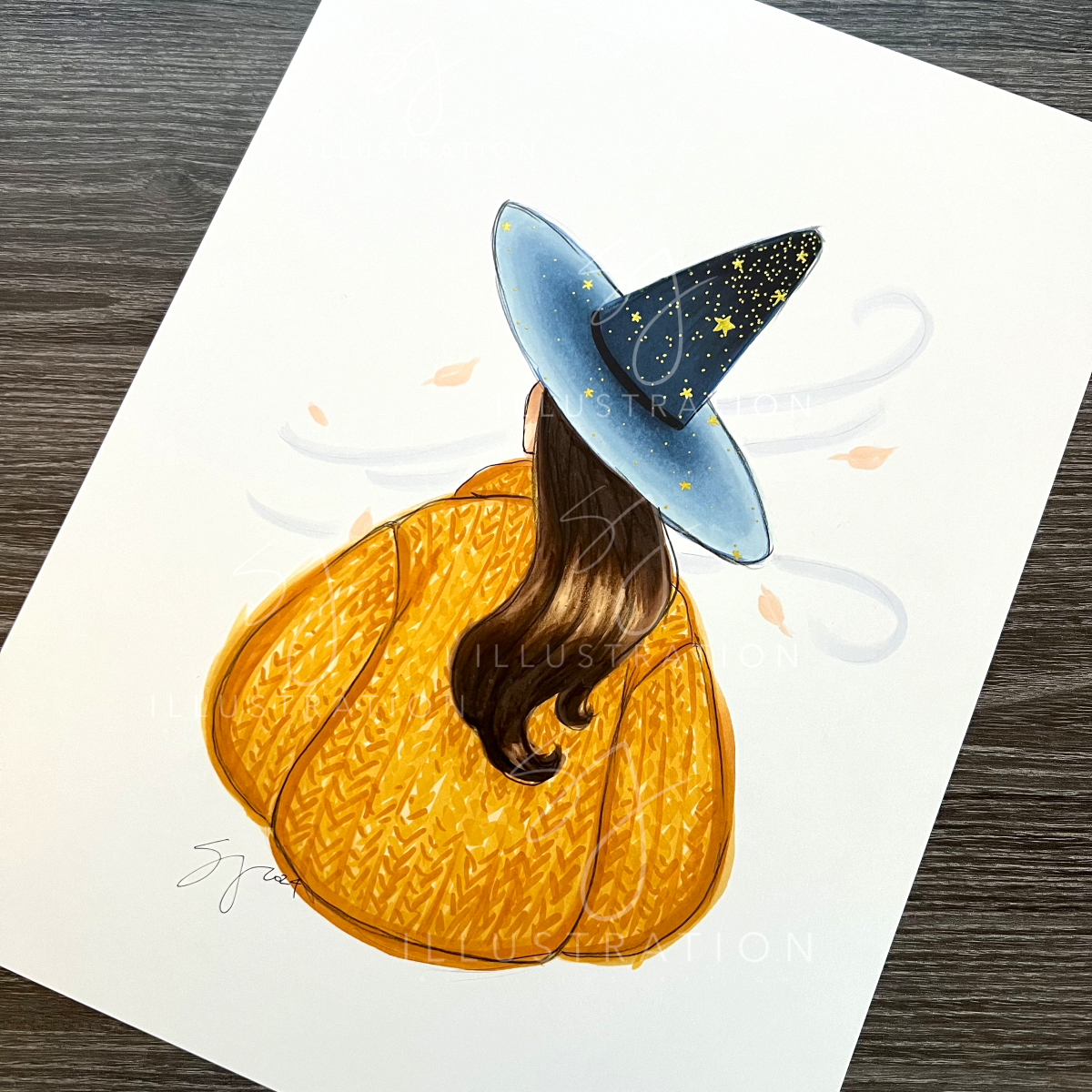 Cozy Witch Series: Star Brrright  |  Fun Fashion Illustration (ORIGINAL)