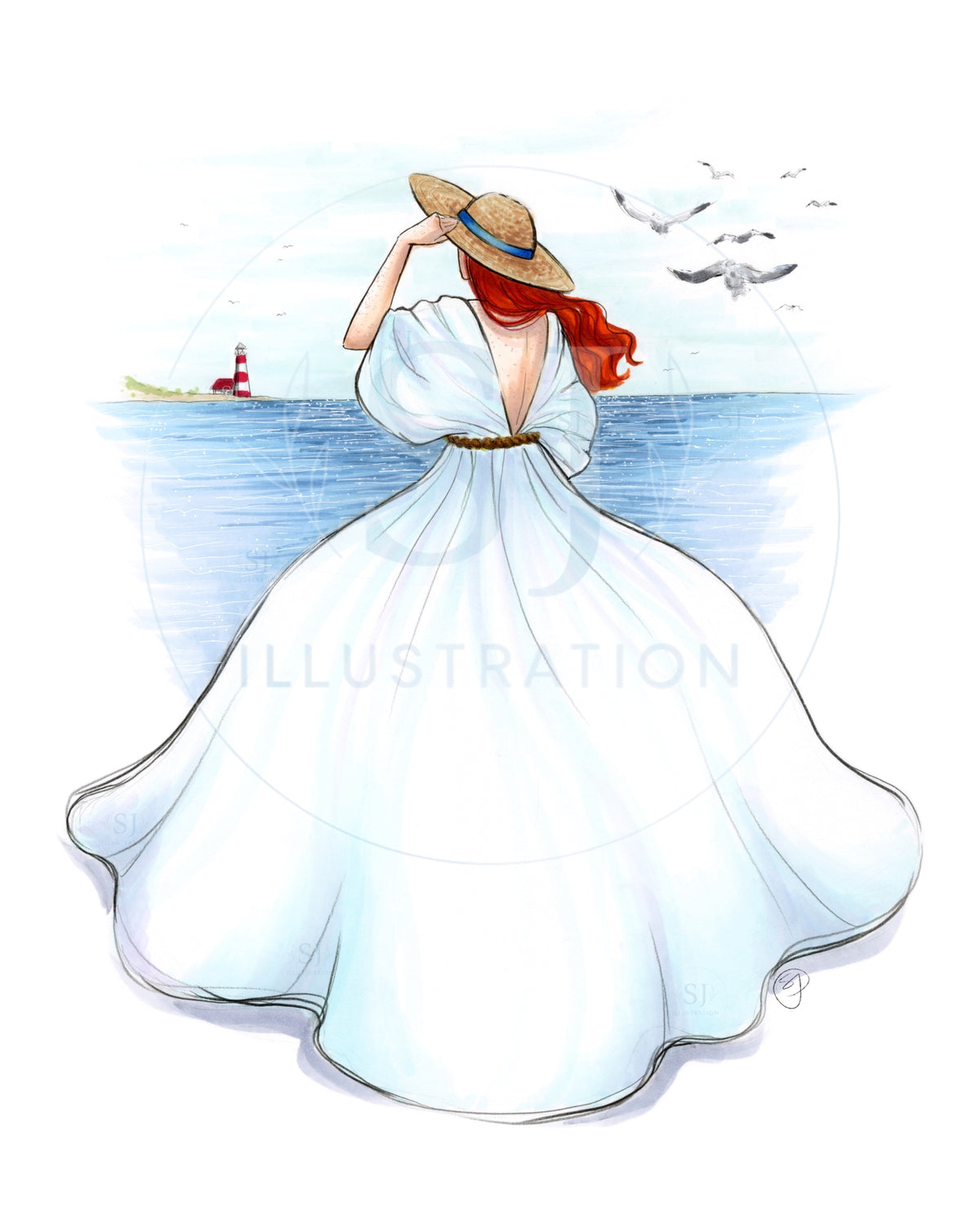 Summery Sky  |  Fashion Illustration (PRINT)