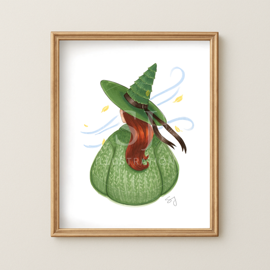 Timbrrr (Cozy Witch Series)  |  Cozy Witch Illustration (EMBELLISHED PRINT)