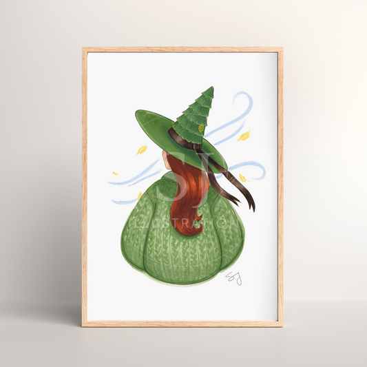 Timbrrr (Cozy Witch Series)  |  Fun Fall Fashion Illustration (PRINT)