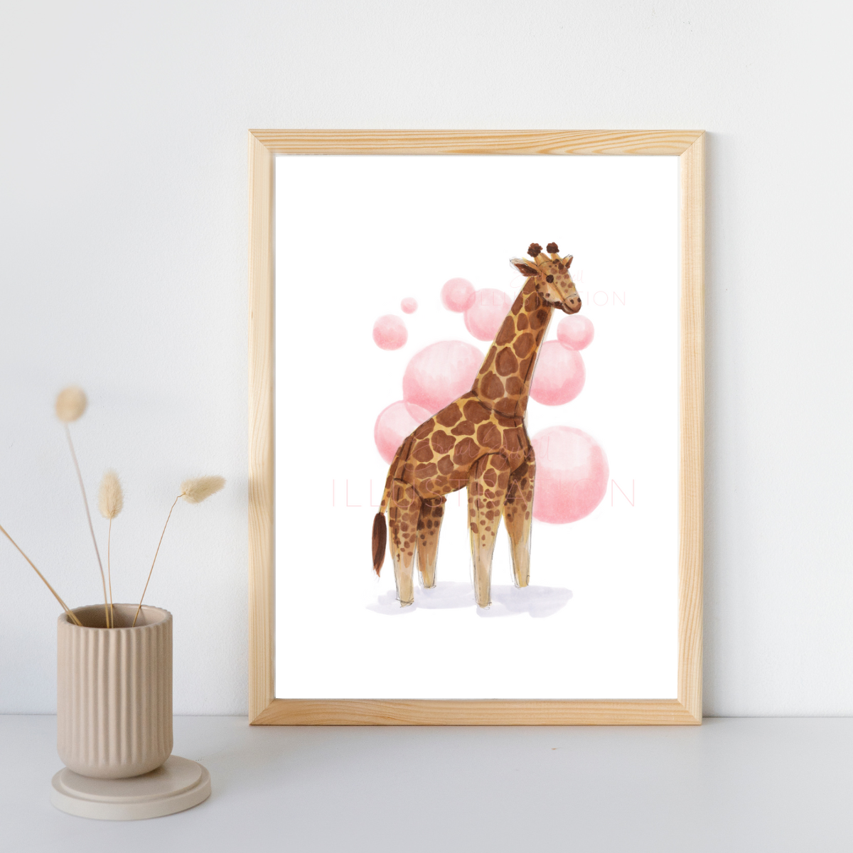 Toy Giraffe | Whimsical Illustration (PRINT)