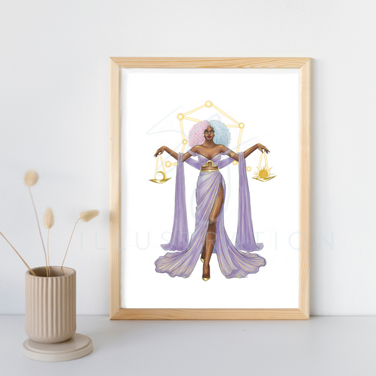 Libra  |  Zodiac Series Illustration (PRINT)