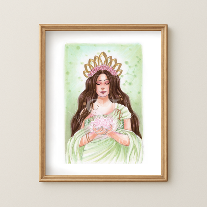 Virgo  |  Zodiac Fashion Illustration (EMBELLISHED PRINT)
