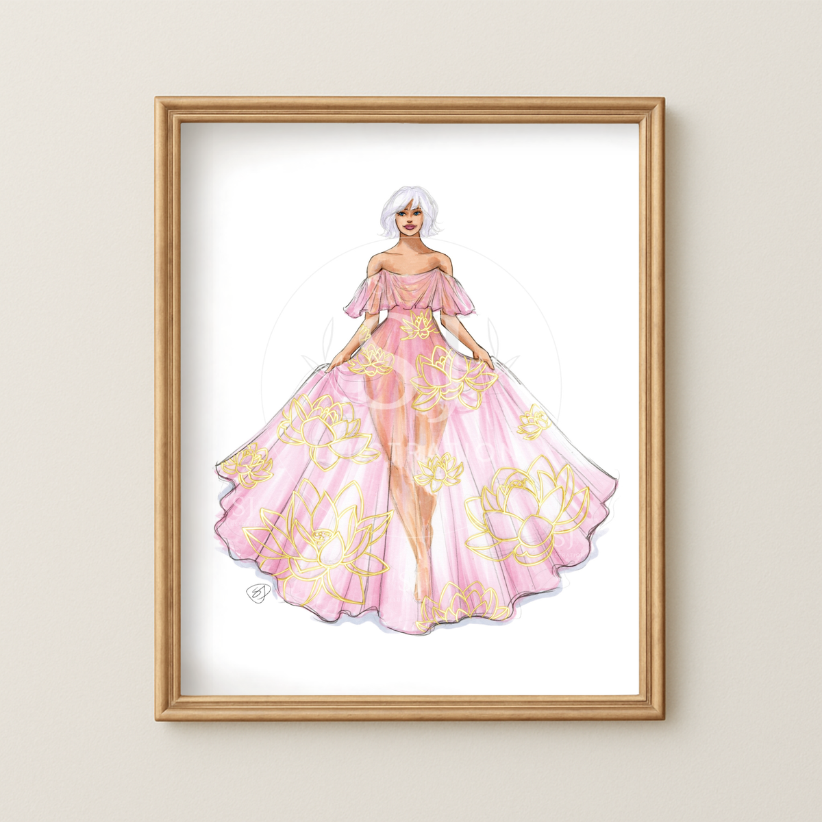 Virgo (series 2)  |  Zodiac Fashion Illustration (ART PRINT)