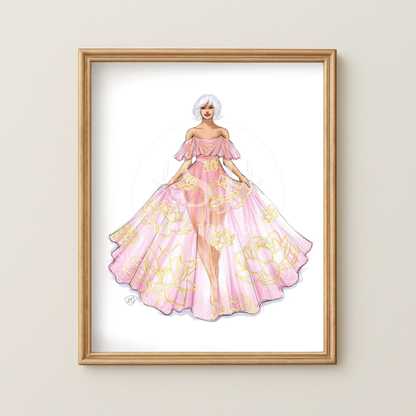 Virgo (series 2)  |  Zodiac Fashion Illustration (ART PRINT)