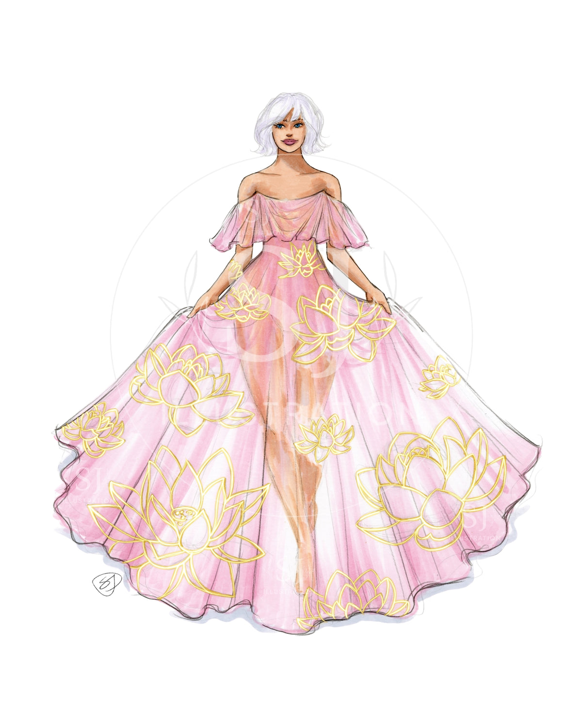 Virgo (series 2)  |  Zodiac Fashion Illustration (ART PRINT)