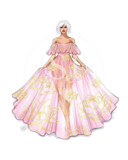 Virgo (series 2)  |  Zodiac Fashion Illustration (ART PRINT)