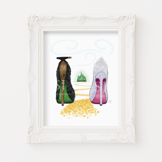 A Wickedly Good Pair  |  Musical Inspired Stiletto Illustration (ART PRINT)